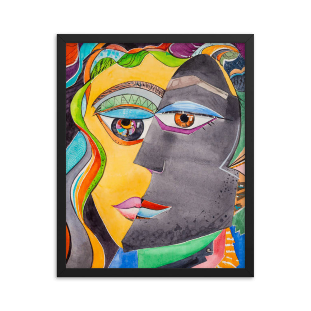 Two faces Framed